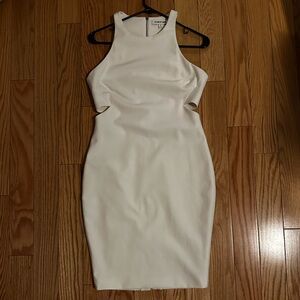 Elizabeth and James white bodycon cut out dress